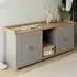Loftus Shoe Storage Bench with 2 Doors - Grey, Oak