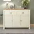 Loftus Sideboard with 3 Doors 2 Drawers - Cream, Oak