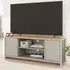 Loftus TV Stand with 2 Doors - Grey, Oak