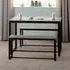 Logan Dining Table with 2 Benches - Stone Effect