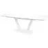 Logan Large Glass Extending Dining Table - White
