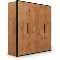Logan Wardrobe with 2 Folding Doors - Lancelot Oak