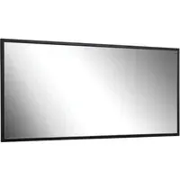 Logan Wide Wall Mirror - Black, Laminated Board