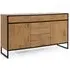 Logan Wooden Sideboard with 2 Doors 7 Drawers - Lancelot Oak