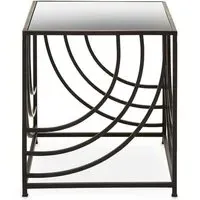 Logia Side Table - Black, Glass