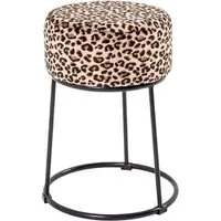 Loleta Fabric Stool - Black Motif