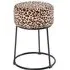 Loleta Fabric Stool - Black Motif