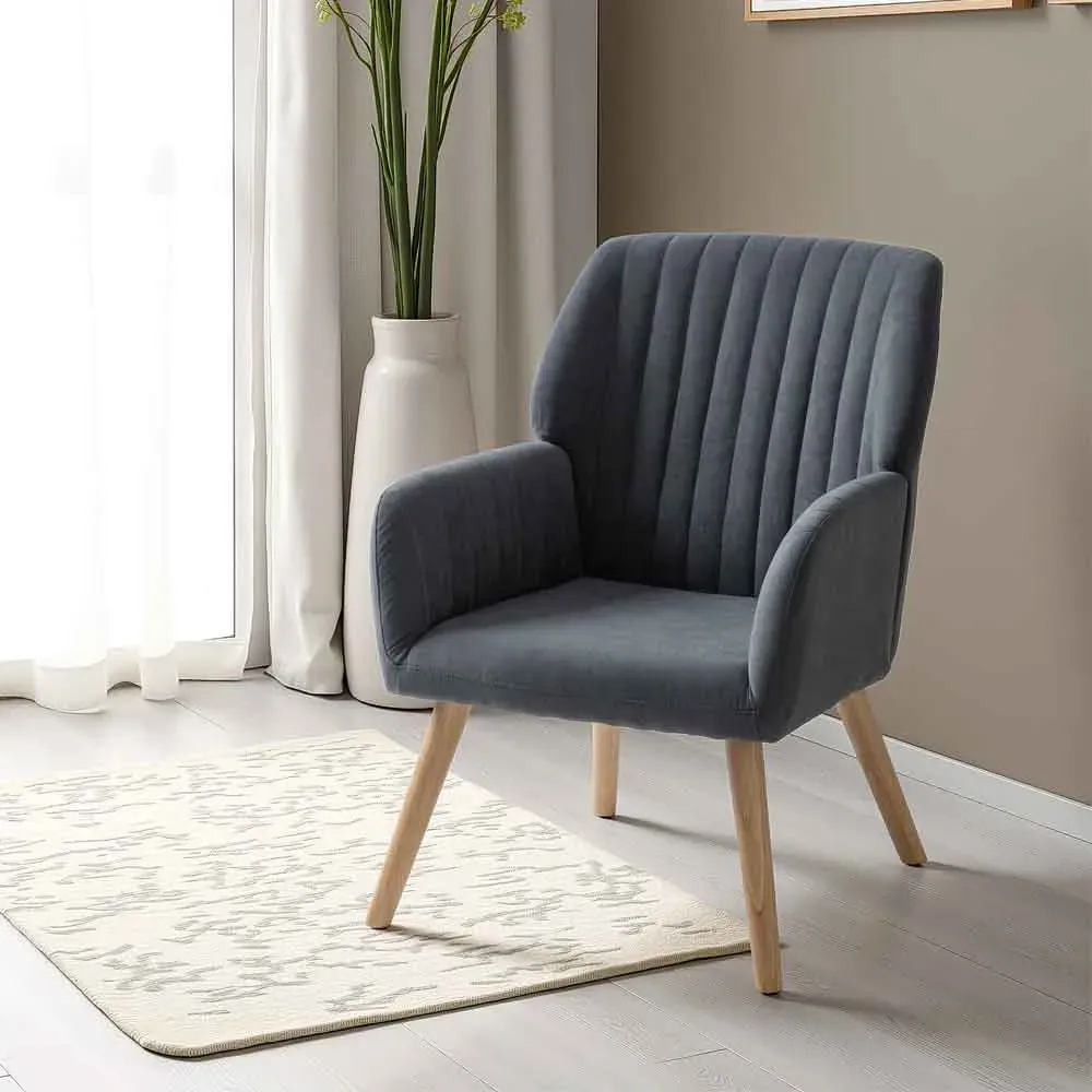 Lomaro Occasional Chair - Dark Grey, Velvet product