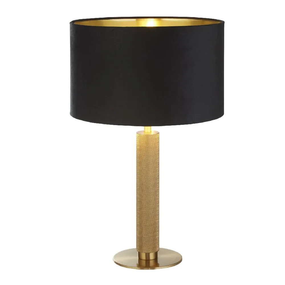 London Table Lamp - Black, Velvet