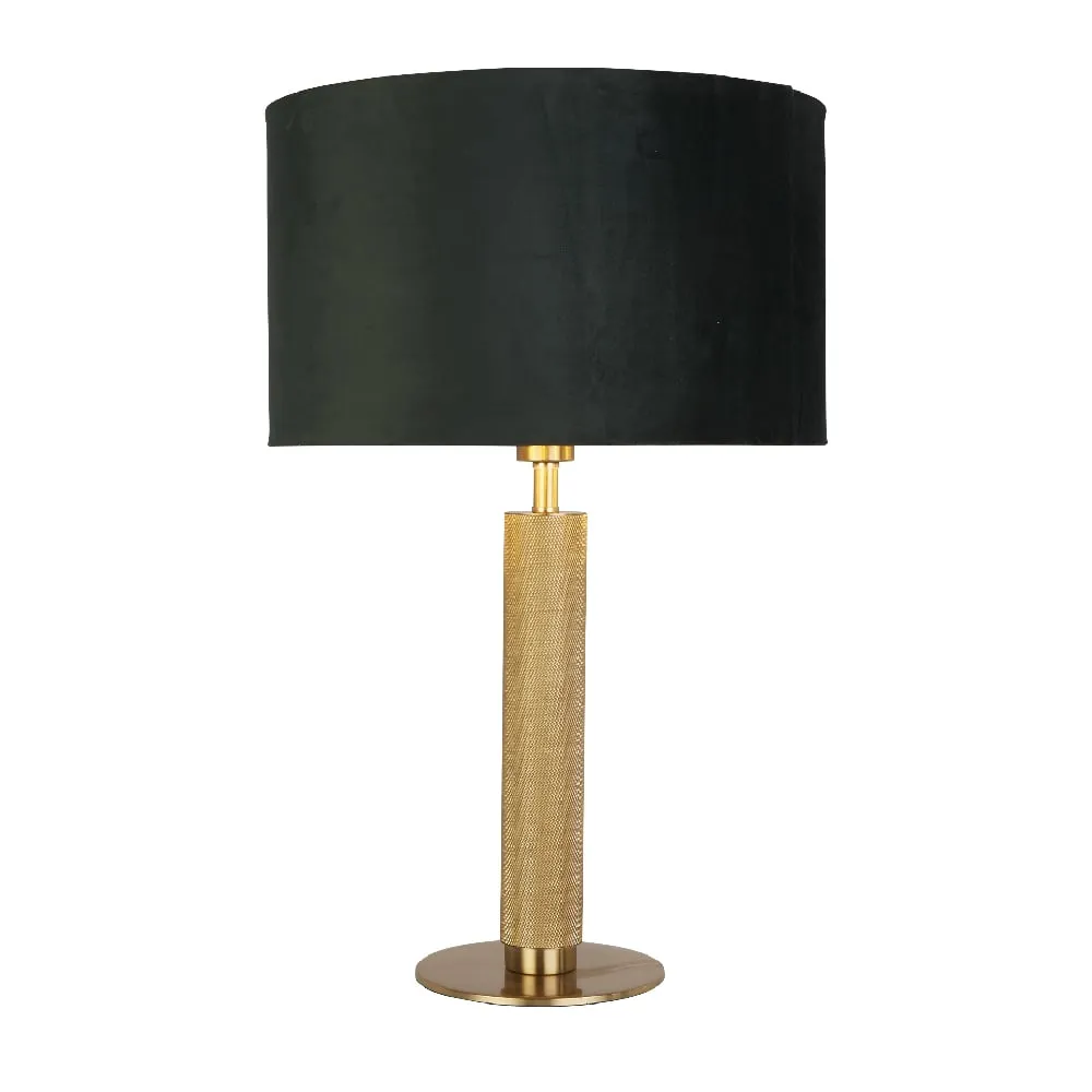 London Table Lamp - Green, Velvet