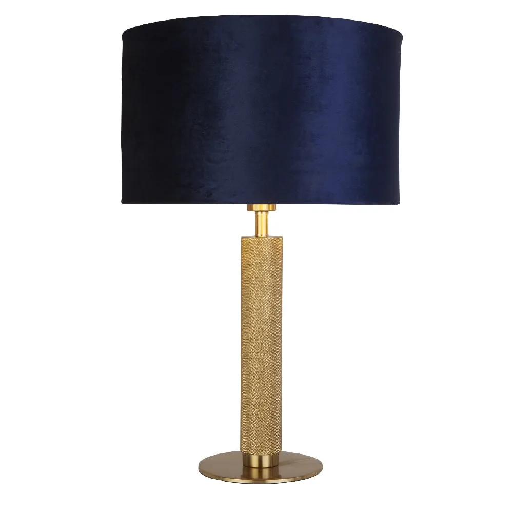 London Table Lamp - Navy, Velvet