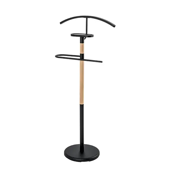 Longview Metal Valet Stand - Black, Beech product
