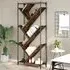Looe Tree-Shaped Bookcase with Metal Frame - Smoked Oak