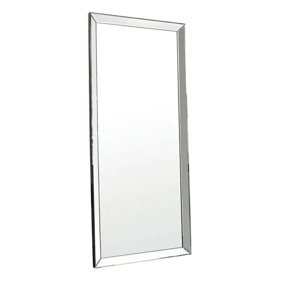 Lorain Bevelled Leaner Floor Mirror - Silver
