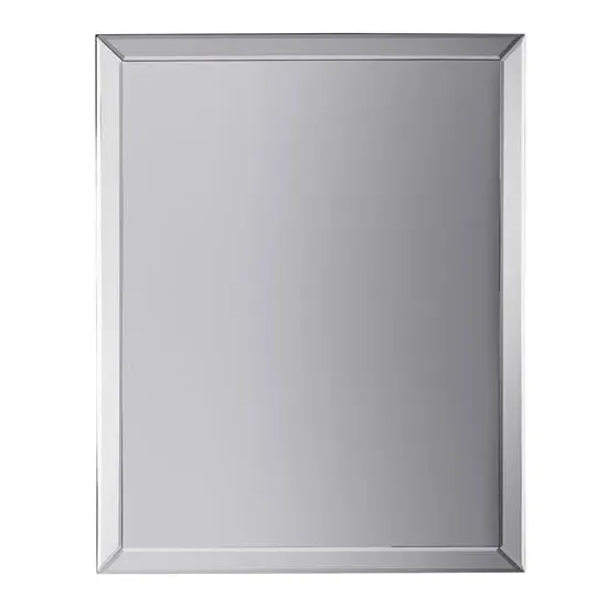 Lorain Rectangular Bevelled Wall Mirror - Silver