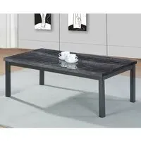 Lore High Gloss Coffee Table - Charcoal Black Marble Effect