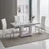 Lorence Extendable Dining Table with 4 Vesta Chairs - White