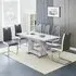Lorence Extendable Dining Table with 6 Petra Chairs - Grey