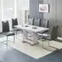 Lorence Extendable Dining Table with 6 Petra Chairs - Grey