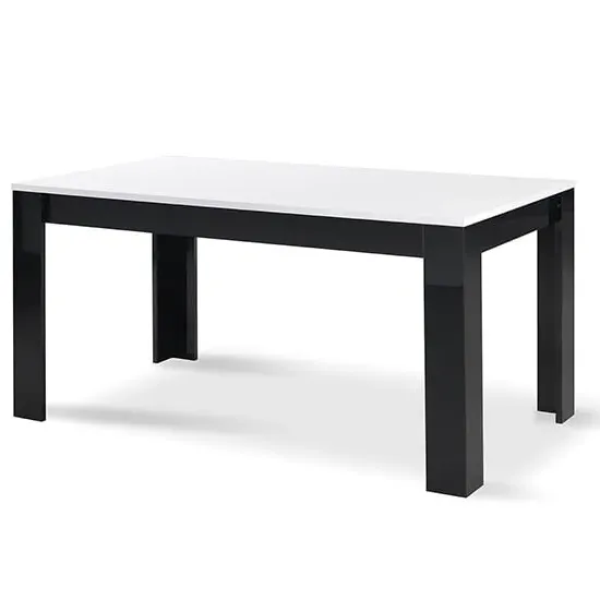 Lorenz Dining Table - Black & White High Gloss, MDF product