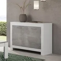 Lorenz High Gloss Sideboard 2 Doors - Grey, White