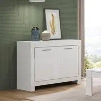 Lorenz High Gloss Sideboard 2 Doors - White