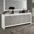 Lorenz Large Sideboard with Storage - White, Marble Effect