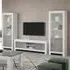 Lorenz Living Room Set with Display Cabinet - Grey, MDF