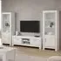 Lorenz Living Room Set with Display Cabinet - White, MDF