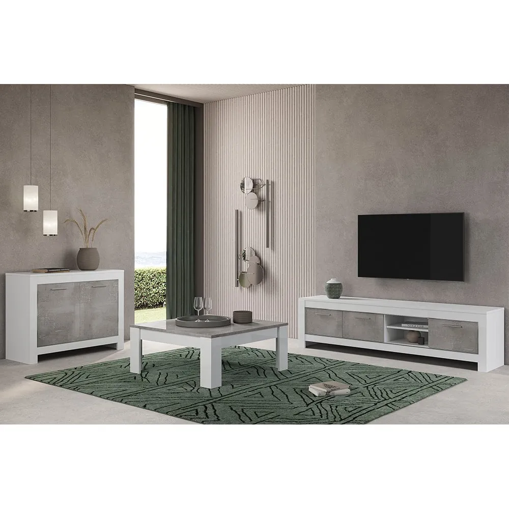 Lorenz Living Room Set with Sideboard - Grey, MDF image