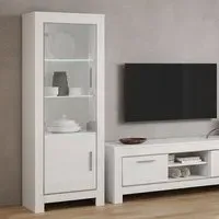 Lorenz Right Hand Display Cabinet with LED - White