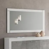 Lorenz Small Wall Mirror - White, MDF alternate view