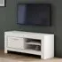 Lorenz Small TV Stand with 1 Door - White, High Gloss