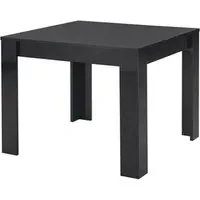Lorenz Square Dining Table - Black, High Gloss