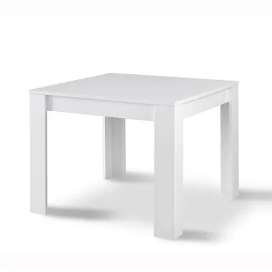 Lorenz Square Dining Table - White, High Gloss
