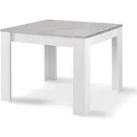 Lorenz Square Dining Table - White, Marble Effect