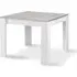 Lorenz Square Dining Table - White, Marble Effect