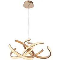 Lorenzo LED 4 Lights Pendant Light - Satin Gold, Metal