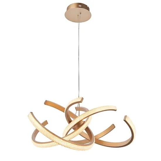 Lorenzo LED 4 Lights Pendant Light - Satin Gold, Metal