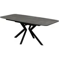 Loreto Extendable Dining Table - Grey Marble Effect, MDF