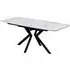 Loreto Extendable Dining Table - White Marble Effect, MDF