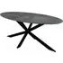 Loreto Oval Coffee Table - Grey Marble Effect