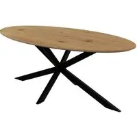 Loreto Oval Coffee Table - Natural Oak Effect, MDF