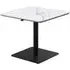Loreto Square Bistro Bar Table - White Marble Effect