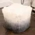 Loretta Ombre Pouffe - Charcoal, Goatskin