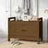 Lorman Hallway Seating Bench with 2 Doors - Honey Brown, Pine