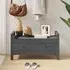 Lorman Hallway Seating Bench with 2 Drawers - Grey, Pine