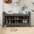 Lorman Shoe Storage Bench with 6 Shelves - Grey, Pine