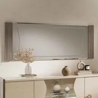 Losea Rectangular Wall Mirror - Brown Marble Effect, High Gloss alternate view