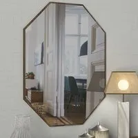 Lost Decorative Wall Mirror - Walnut, Particle Board alternate view